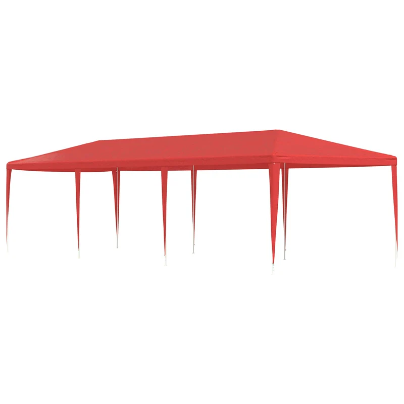 Partytent Rood 900 X 300 X 255 Cm Pe En Staal