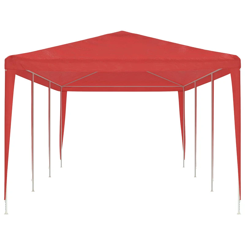 Partytent Rood 900 X 300 X 255 Cm Pe En Staal