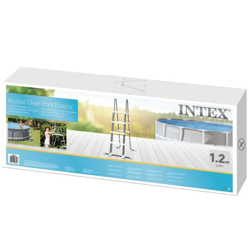 Intex Escalera de Seguridad para Piscinas Elevadas hasta 122 cm