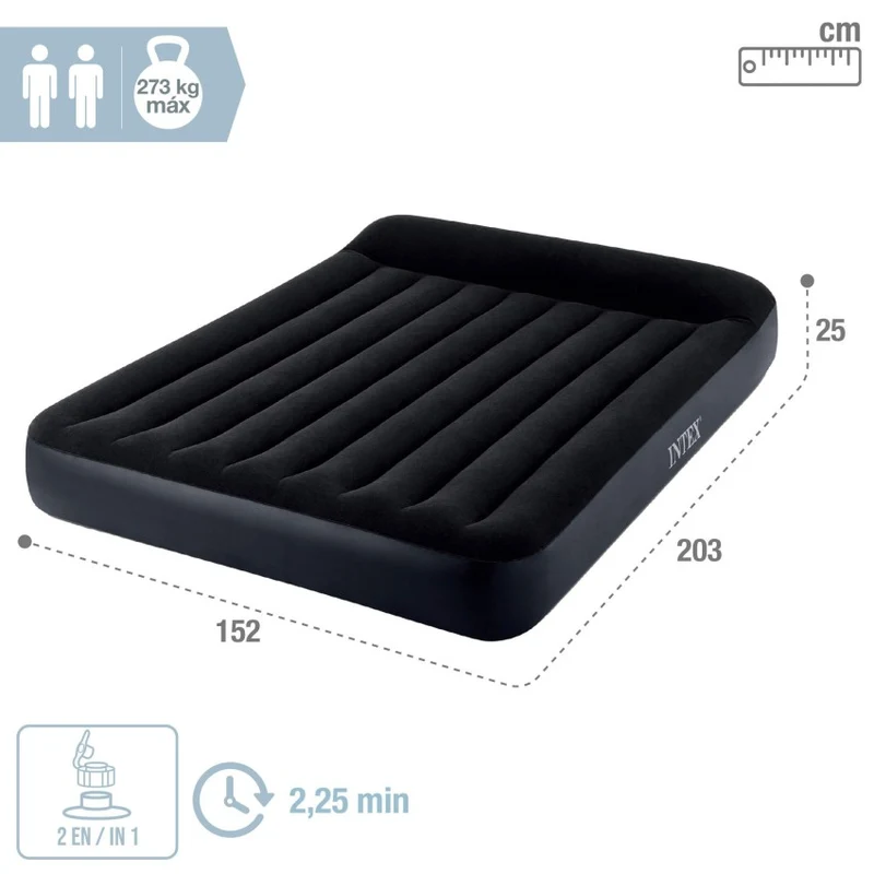 Intex Pillow Rest Classic Queen Colchón Hinchable Doble 152x203cm