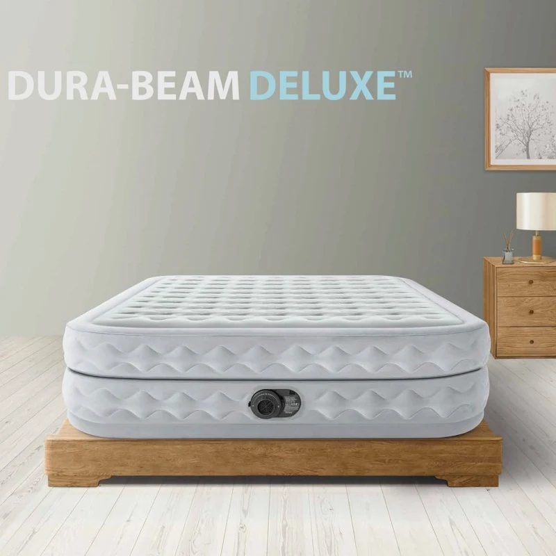 Intex Colchón Hinchable Dura-Beam Deluxe Supreme Air-Flow Queen 152x203cm