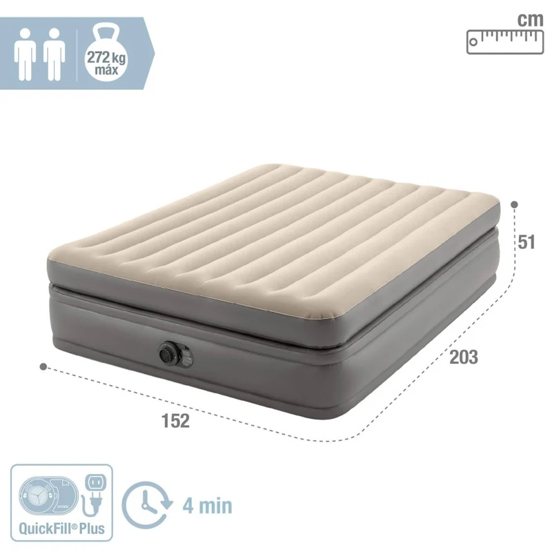 Intex Dura-Beam Plus Prime Comfort Elevated Cama Hinchable Queen
