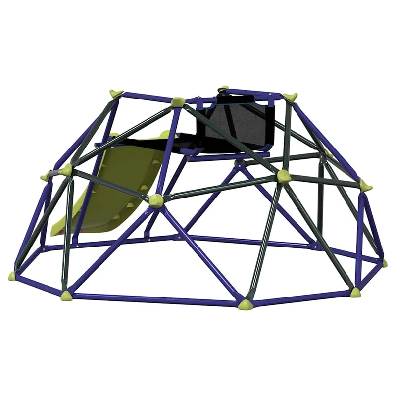 Klimdome Voor Kinderen Blauw 6Ft Met Slide Staal