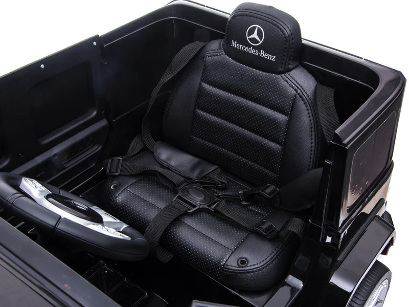 Mercedes G63, 12 Volt Kinder Accu Auto, Rubberen Banden, Leder Zitje En Meer!