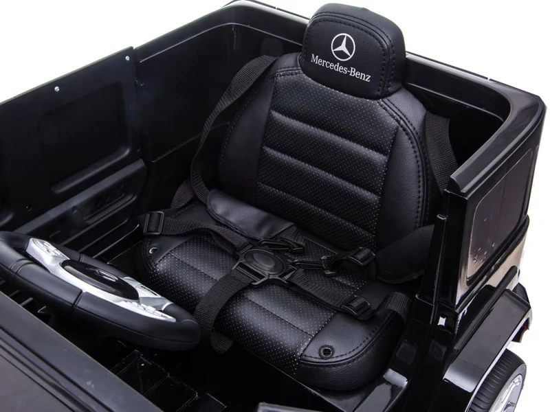 Mercedes G63, 12 Volt Kinder Accu Auto, Rubberen Banden, Leder Zitje En Meer!
