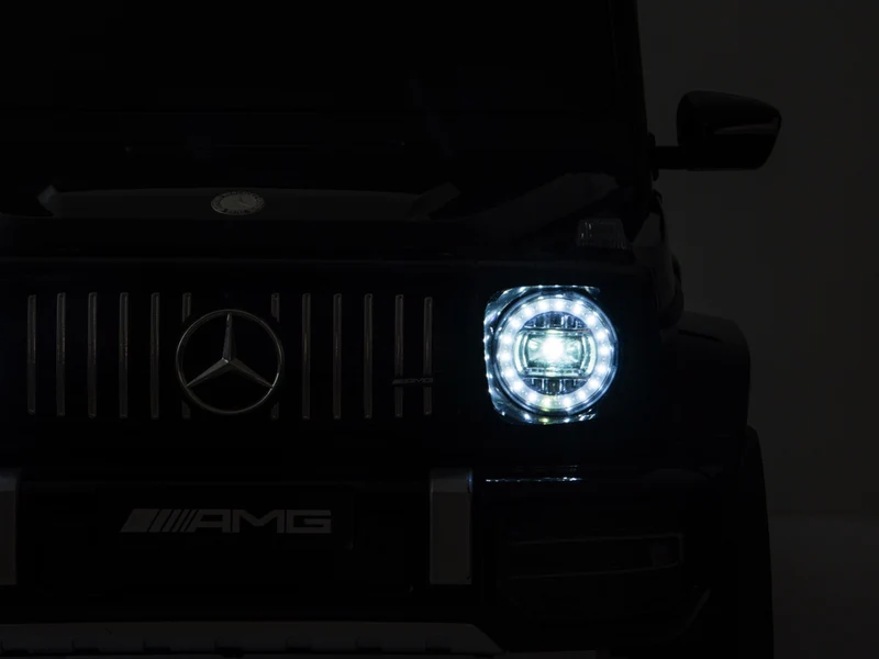 Mercedes G63, 12 Volt Kinder Accu Auto, Rubberen Banden, Leder Zitje En Meer!