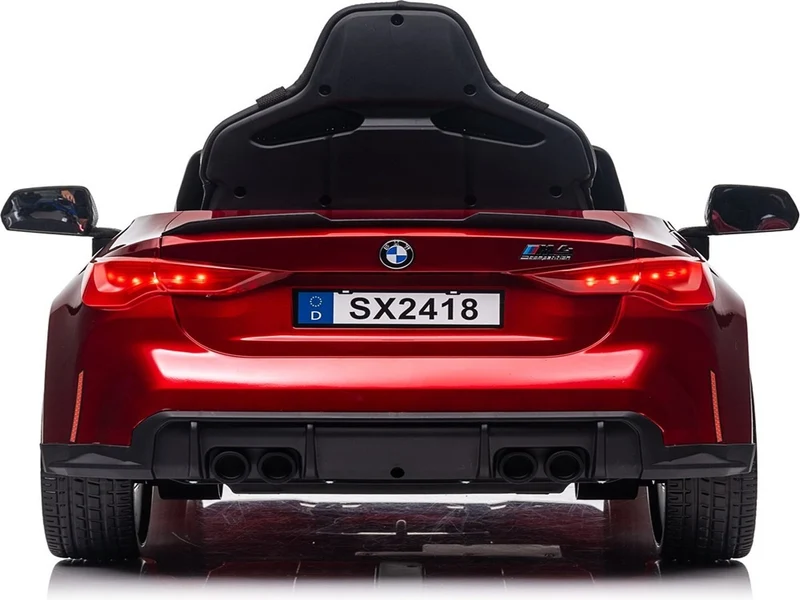 Bmw M4, 12 Volt Elektrische Kinderauto, Leder Zitje, Rubberen Banden, Kinder Accu Auto!