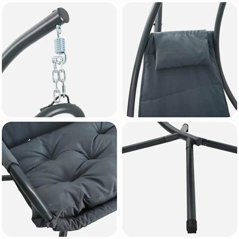 Hangende Ei-Stoel Staal 94 X 107 X 196,5 Cm