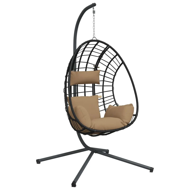 Hangstoel Met Standaard Rattan En Staal