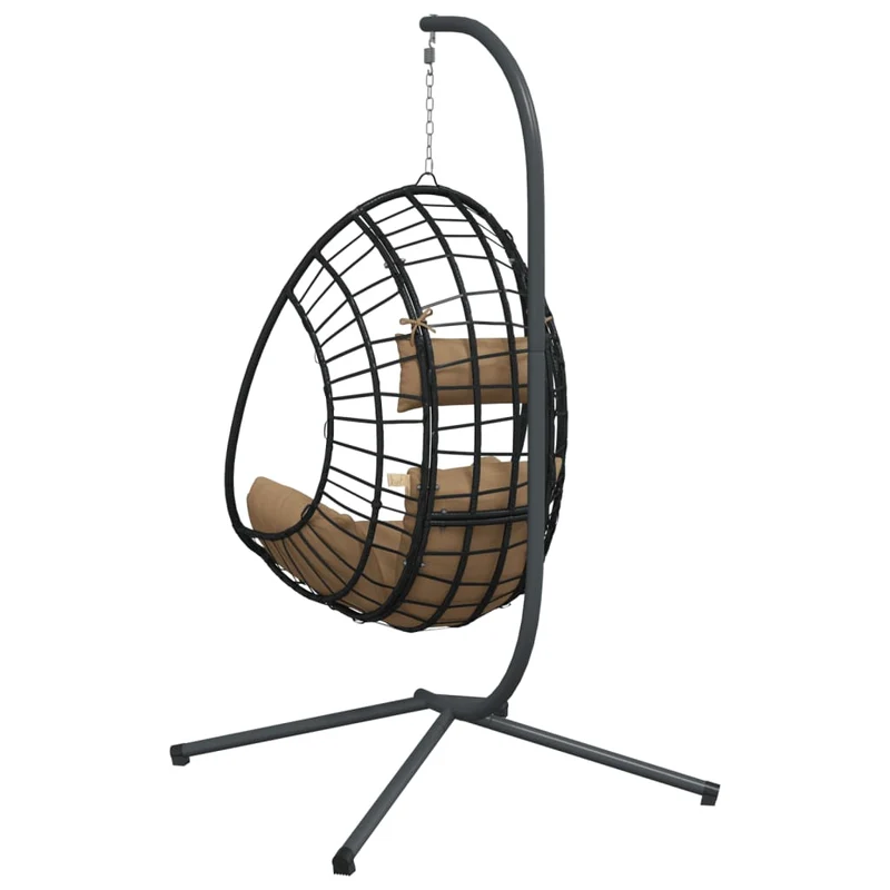 Hangstoel Met Standaard Rattan En Staal