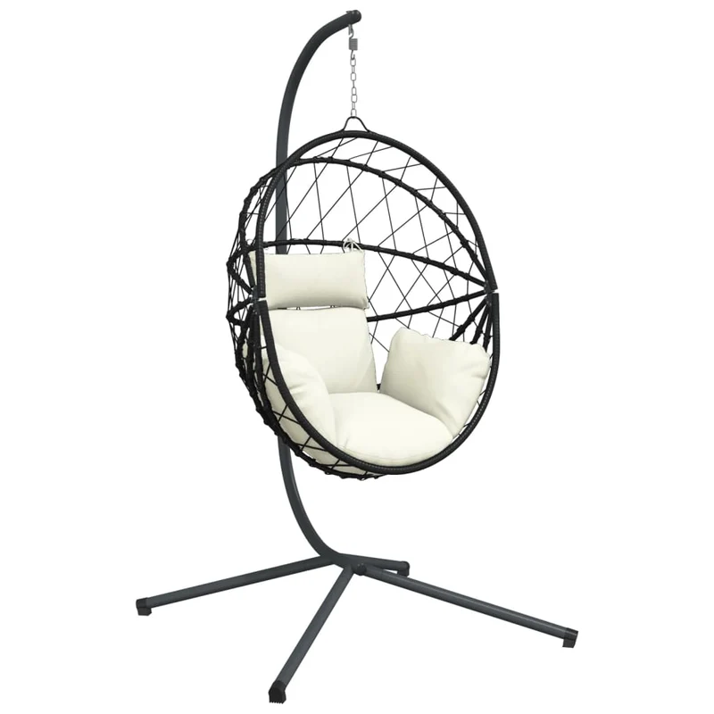 Hangstoel Met Standaard Rattan En Staal