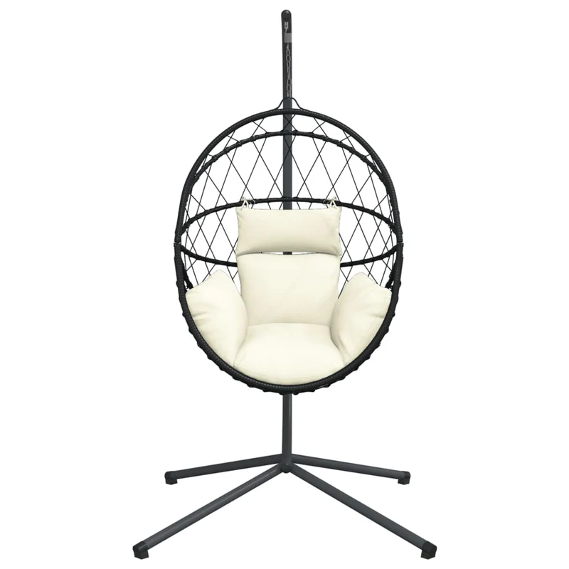 Hangstoel Met Standaard Rattan En Staal
