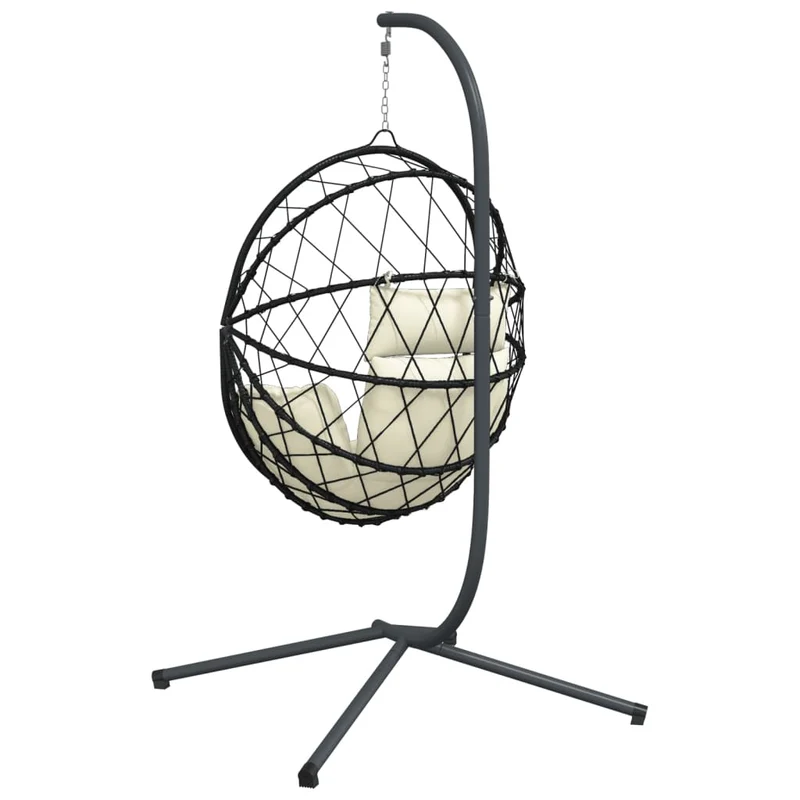 Hangstoel Met Standaard Rattan En Staal