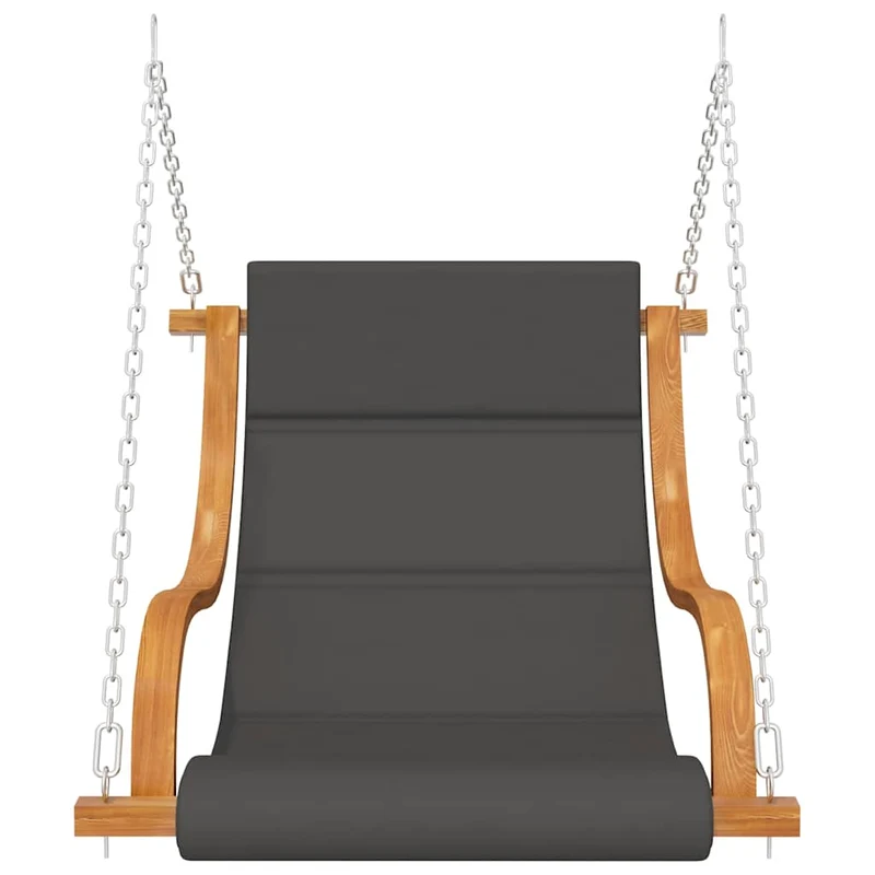 Schommelstoel Zonder Schommelframe Met Kussen Gebogen Hout