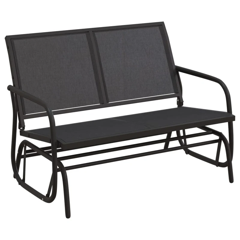 Schuifbank Tuin 120,5X76X86,5 Cm Textielfolie En Staal