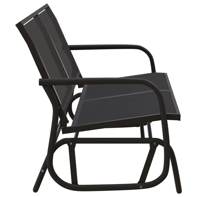 Schuifbank Tuin 120,5X76X86,5 Cm Textielfolie En Staal