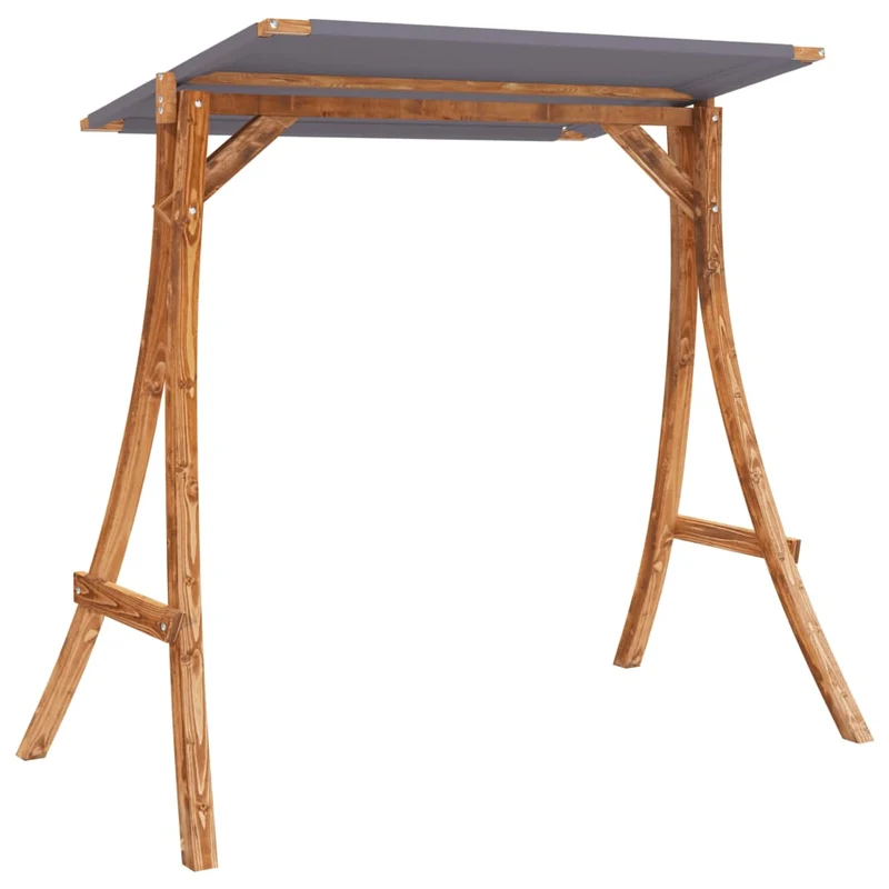 Schommelbank Met Luifel Vurenhout Met Teak Afwerking