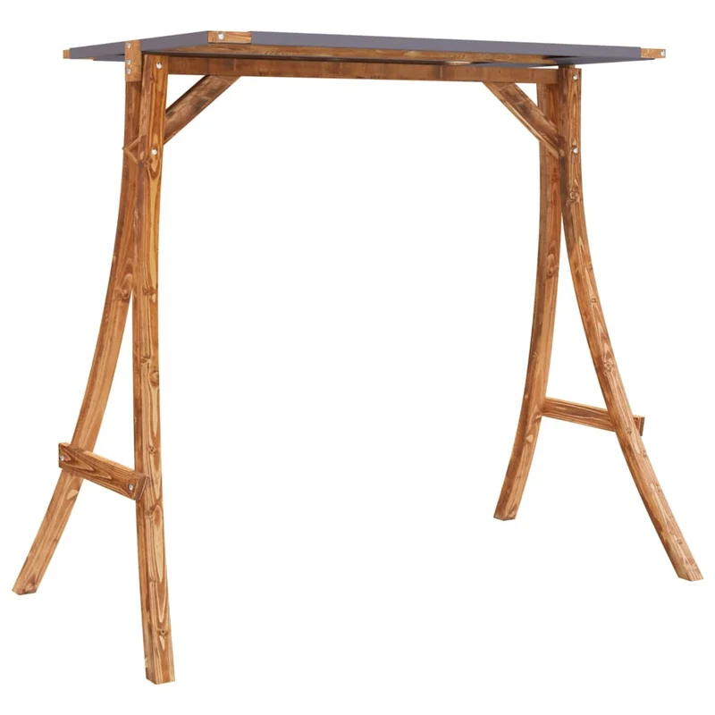 Schommelbank Met Luifel Vurenhout Met Teak Afwerking