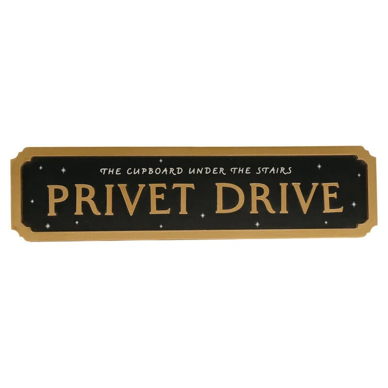Targa Decorativa Harry Potter 4 Privet Drive 21x15cm Bianco e Nero Peraga Christmas