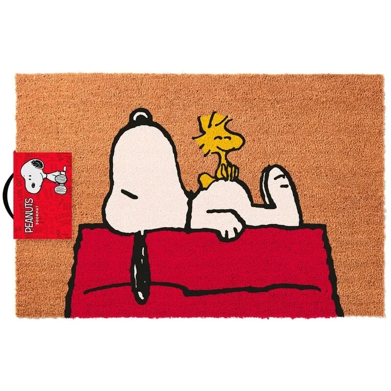Zerbino Snoopy Peanuts 40x60 cm Naturale e Rosso Peraga Christmas