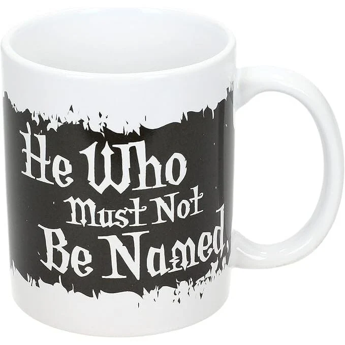 Mug Harry Potter Colui Che Non Deve Essere Nominato 325ml Bianco e Nero Peraga Christmas