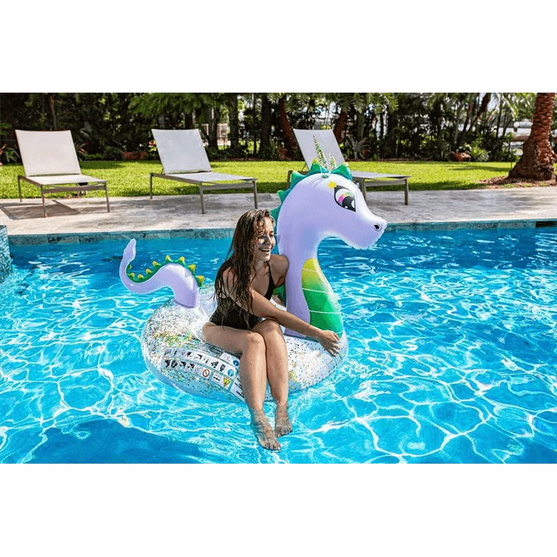 Gonflable dragon pailleté