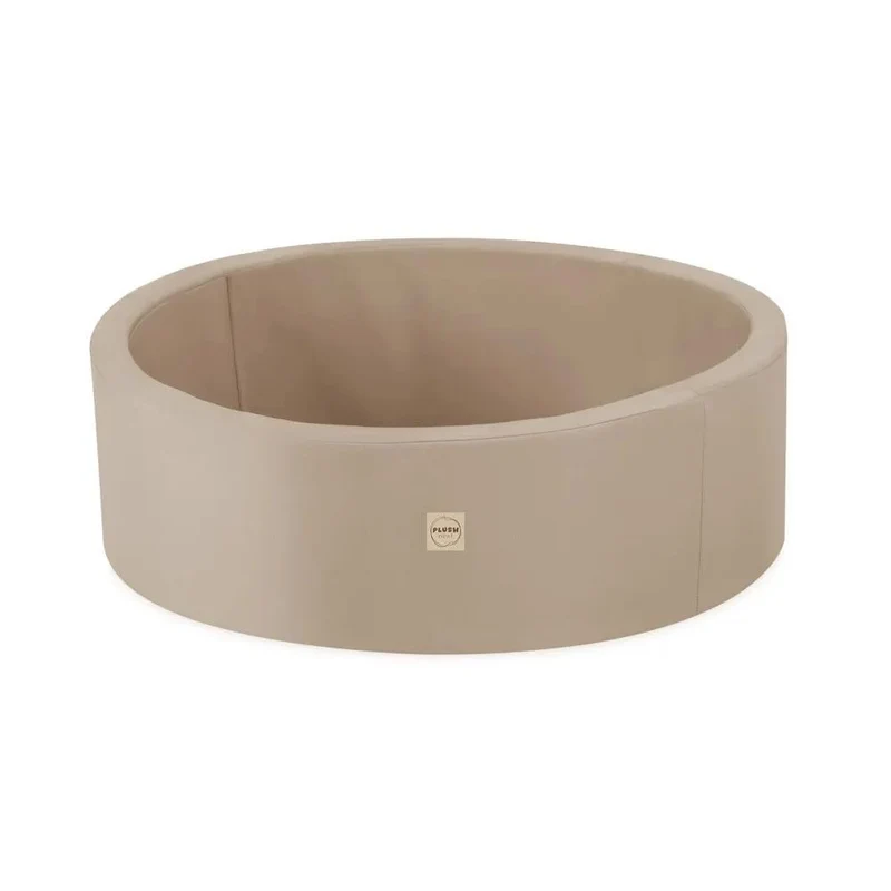 Piscine à balles extérieure - ronde 90x30 cm, beige imperméable ( 200 balles or, perle)– Plush Nest