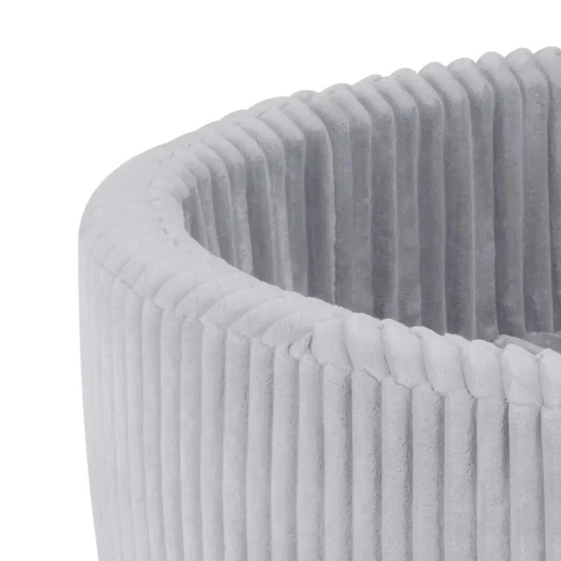 Piscine à balles - ronde 90x30 cm, Gris Puffy Lamell (+ 200 boules perle, bleue, argent ) – Plush Nest