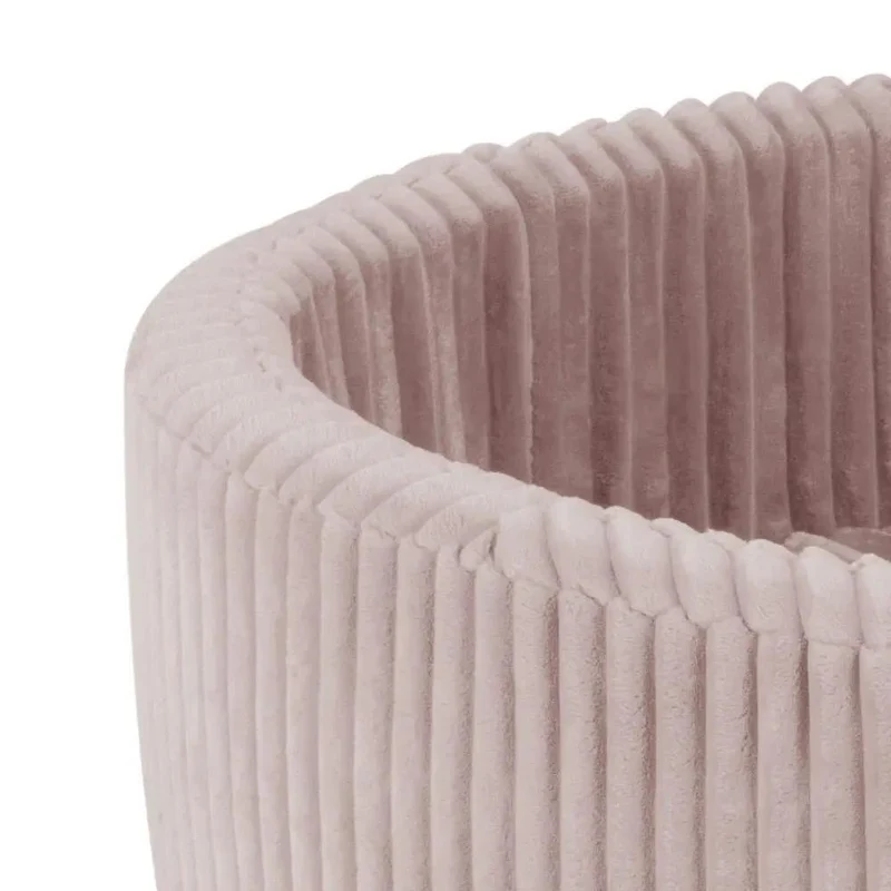 Piscine à balles - ronde 90x30 cm, Puffy Lamell Rose (+ 200 boules rose, dorées, perle ) – Plush Nest