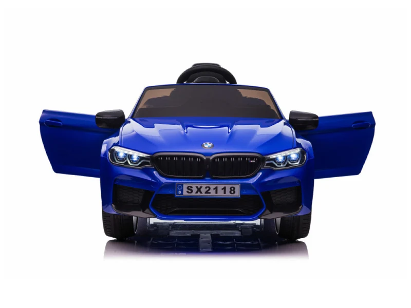 Bmw M5,Lithium, Leder Zitje, Rubberen Banden, Kinder Accu Auto!