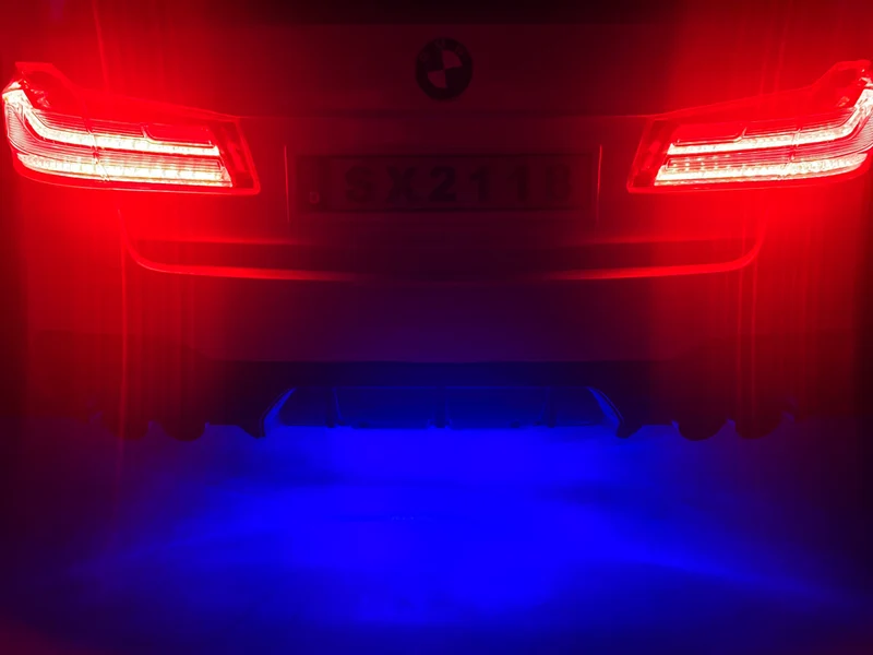 Bmw M5,Lithium, Leder Zitje, Rubberen Banden, Kinder Accu Auto!