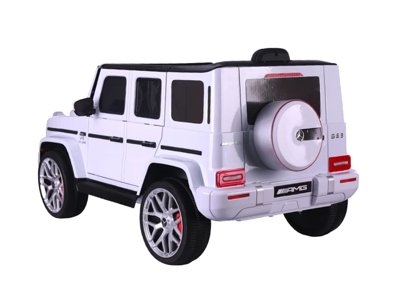 Mercedes G63, Kinderauto Met Lithium Accu, Rubberen Banden, Leder Zitje