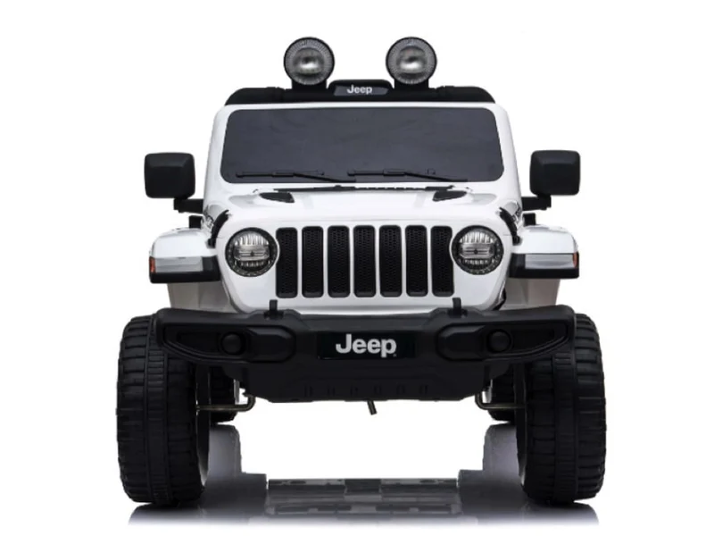 Jeep Wrangler Rubicon, 12V Kinderauto Met Lithium Accu, Rubberen Banden, Leder Zitje