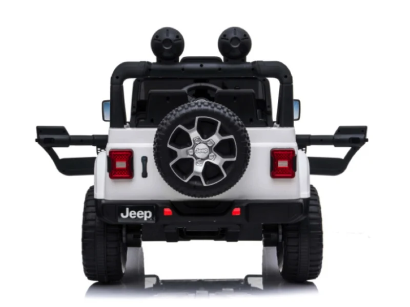 Jeep Wrangler Rubicon, 12V Kinderauto Met Lithium Accu, Rubberen Banden, Leder Zitje