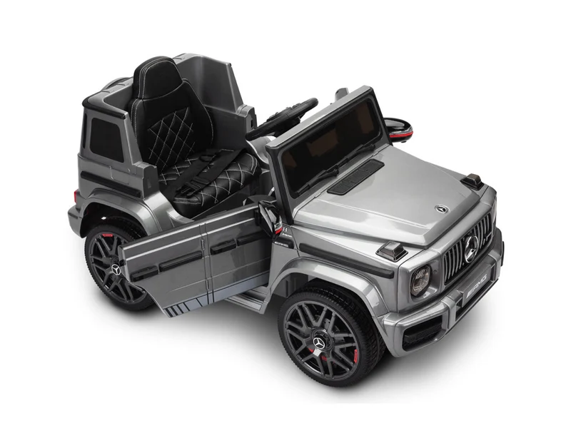 Mercedes G63 Amg, 12 Volt Kinderauto Met Lithium Accu, Rubberen Banden, Leder Zitting En Meer