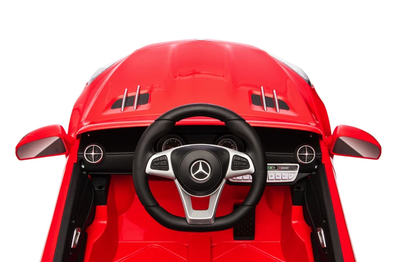 Mercedes Sl500, 12 Volt Elektrische Kinderauto Met Een Lithium Accu, Rubberen Banden, Leder Zitje En Meer!