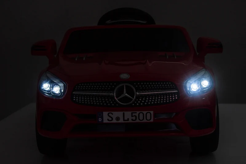 Mercedes Sl500, 12 Volt Elektrische Kinderauto Met Een Lithium Accu, Rubberen Banden, Leder Zitje En Meer!