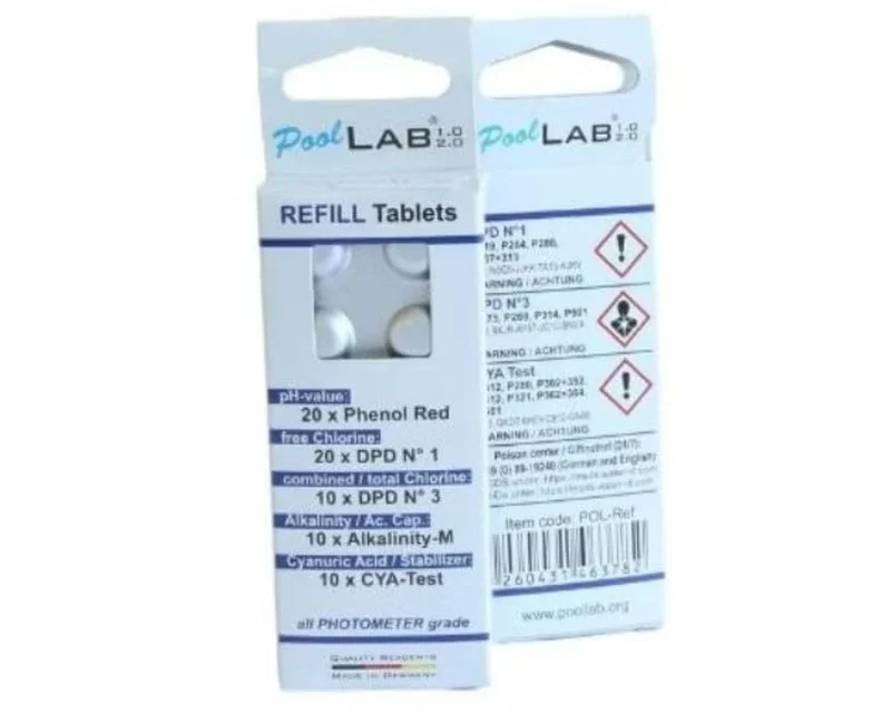 Paquete de recambio de pastillas para fotómetro PoolLAB 1.0 / PoolLab 2.0