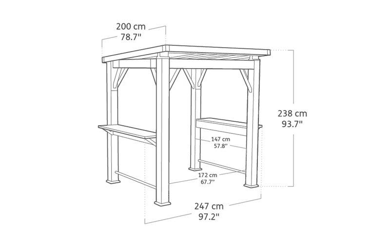 Keter - Grill Gazebo Signature marrón