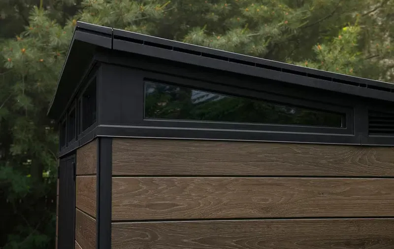 Keter - Caseta de exterior Signature Walnut 9x7 marrón