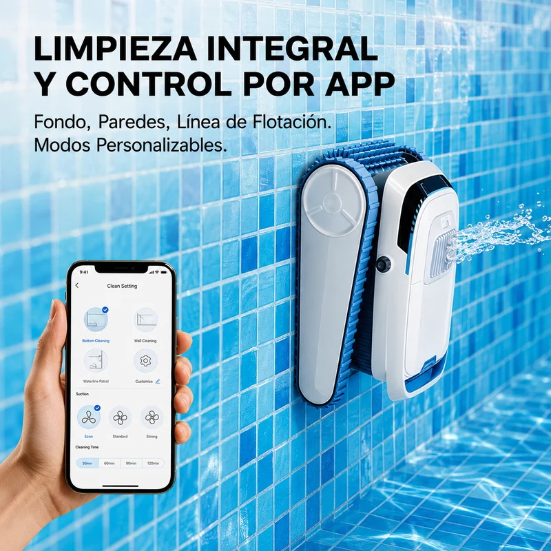 Nix Pool - Robot limpiafondos de piscina a batería sin cable QD40