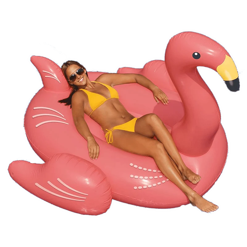 Gonglable flamant rose géant