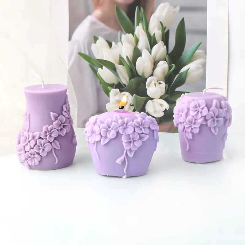 FloraCast– Dekorativ blomsterdesignet stearinlysform