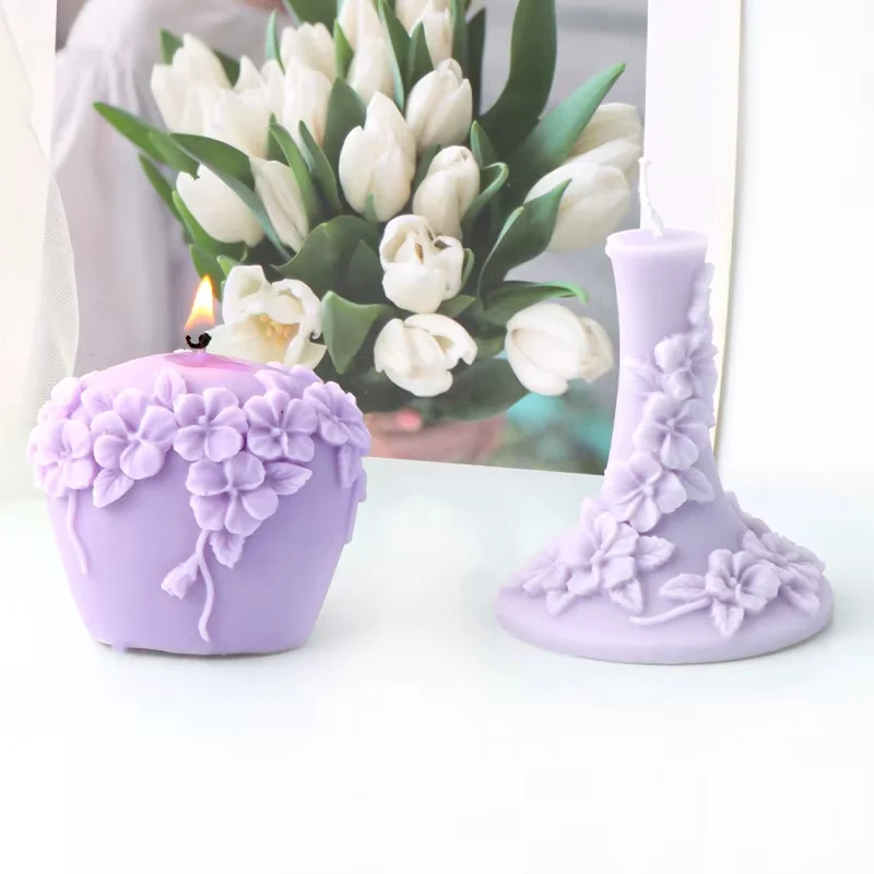 FloraCast– Dekorativ blomsterdesignet stearinlysform