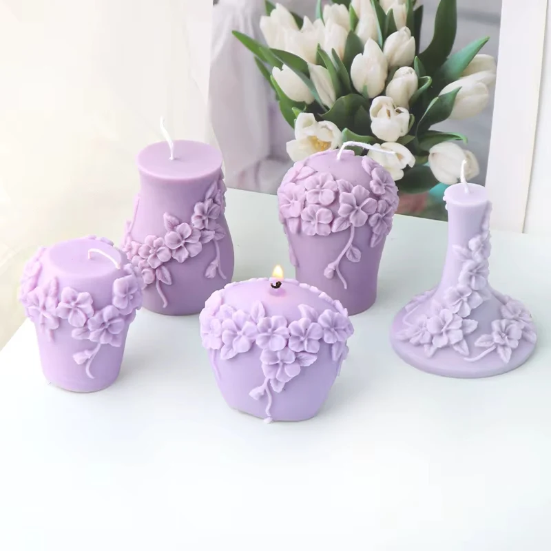FloraCast– Dekorativ blomsterdesignet stearinlysform