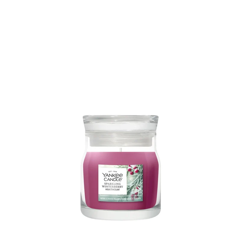 Candela Sparkling Winterberry 110g Rosso Yankee Candle