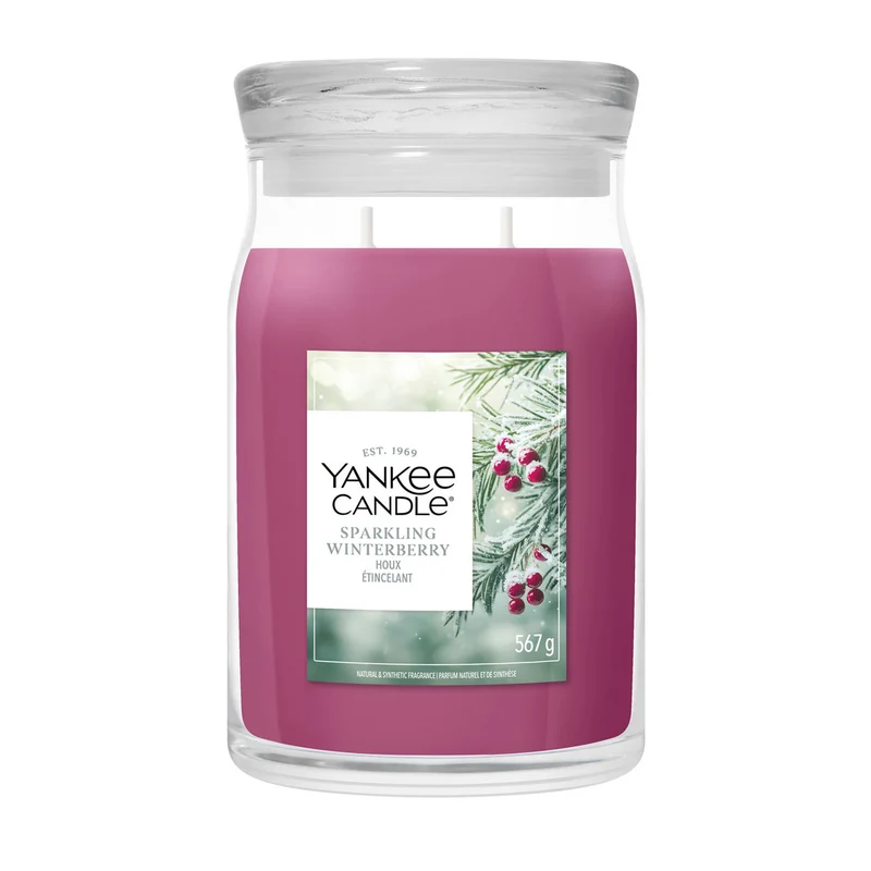 Candela Sparkling Winterberry Grande 567g Yankee Candle