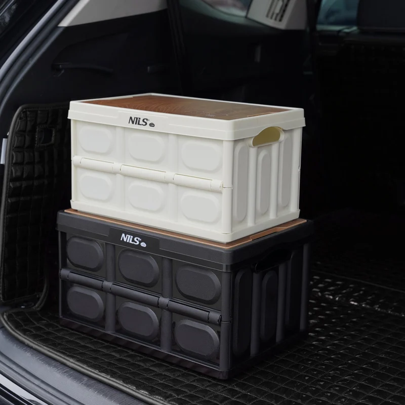 NILS Camp Opvouwbare Campingbox - 2-in-1 Tafelfunctie - Wit