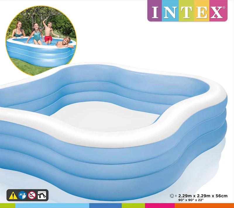 Intex Beach Wave Opblaasbaar Zwembad 229 cm x 229 cm x 56 cm