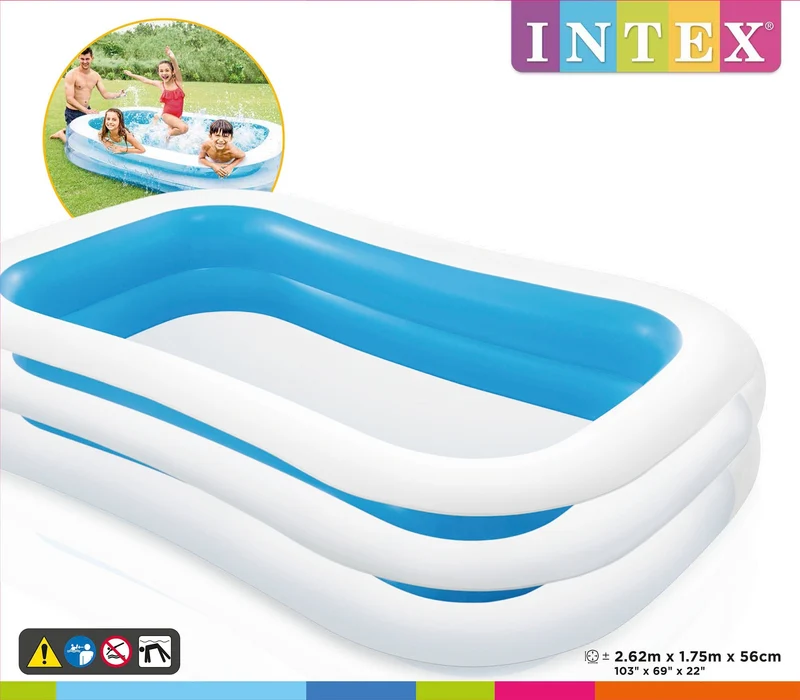 Intex familie zwembad 262cm x 175cm x 56cm